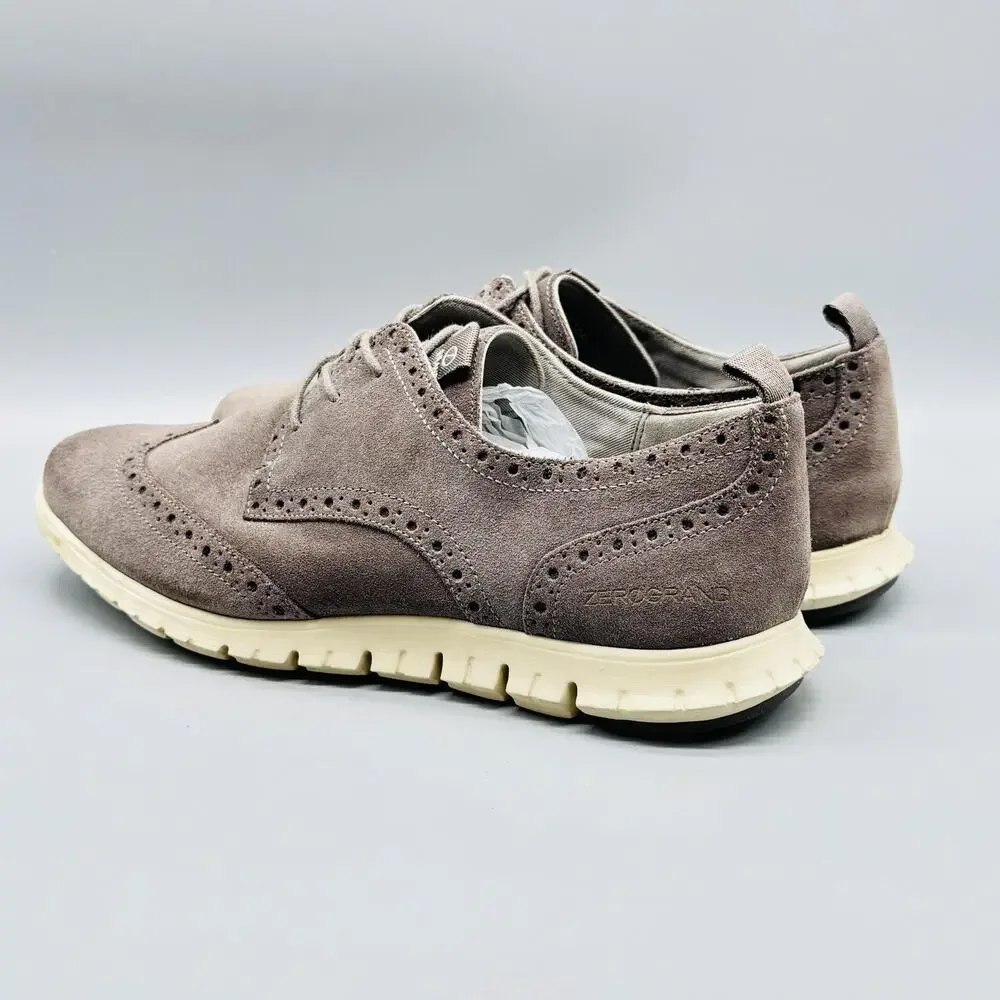 Cole Haan Shoes Womens 10 Brown Taupe Oxford Suede Zerogrand Waterproof Comfort